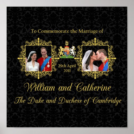 王室の結婚William and Kate ポスター (正面)