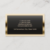 王室の縁ど金ゴールド美容師 名刺 (裏面)