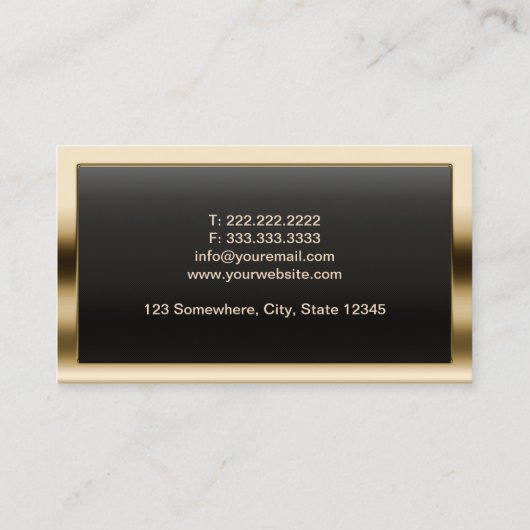 王室の縁ど金ゴールド美容師 名刺 (裏面)