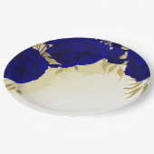 王室の花葉金ゴールド結婚s ペーパープレート (アングル)