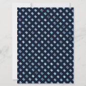 王室の華美サファイアブルーのイスラム結婚教徒 招待状 (裏面)