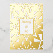 王室の誕生日ディナーパーティーメニュー 箔シーズンカード (正面)