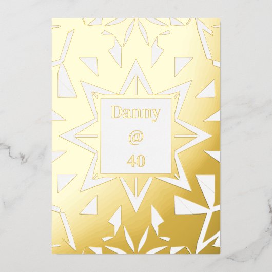 王室の誕生日ディナーパーティーメニュー 箔シーズンカード (正面)