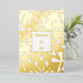 王室の誕生日ディナーパーティーメニュー 箔シーズンカード (立ち正面)