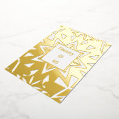 王室の誕生日ディナーパーティーメニュー 箔シーズンカード (回転した状態)