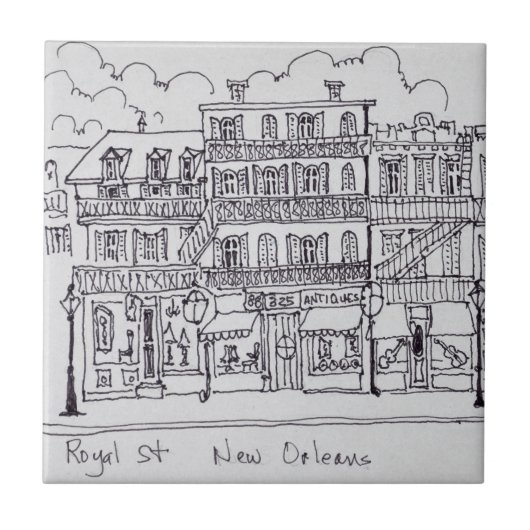 王室の通り|ニューオリンズ、ルイジアナ州 タイル (正面)
