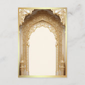 王室の金ゴールドアーチクリ結婚ーム エンクロージャーカード (裏面)