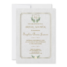 王室の金ゴールドクレストグリーナリーフローラブライダルシャワー