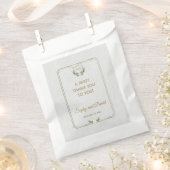 王室の金ゴールドクレスト緑豊結婚かな緑 フェイバーバッグ (クリップ留めされた状態)