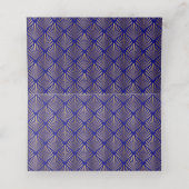 王室の金ゴールドネイビー素晴らしブルーギャツビー結婚20s プレイスカード (内部開封)