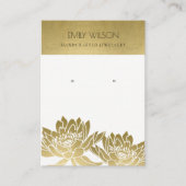 王室の金ゴールドフェイクハス花耳飾りディスプレイ 名刺 (正面)