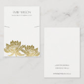 王室の金ゴールドフェイク花飾り 名刺 (正面/裏面)