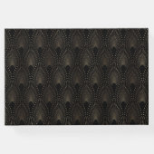 王室の金ゴールドブラック素晴らしギャツビー結婚アールデコ ゲストブック (裏面)