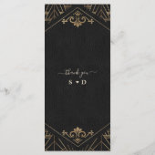 王室の金ゴールドブラック素晴らしギャツビー結婚1920s メニュー (裏面)