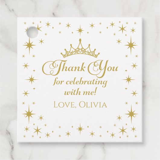 王室の金ゴールドプリンセス誕生日 フェイバータグ (正面)