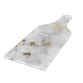 王室の金ゴールドホワイトマーブルデザイン カッティングボード (角)