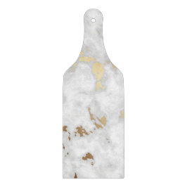 王室の金ゴールドホワイトマーブルデザイン カッティングボード