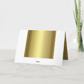 王室の金ゴールド抽象芸術ピーコック結婚の感謝 サンキューカード (裏面)