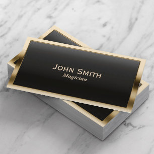 王室の金ゴールド縁どマジシャン 名刺