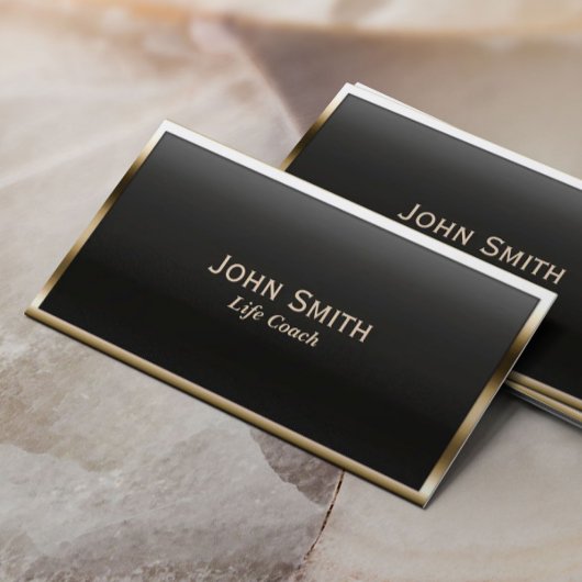 王室の金ゴールド縁どライフコーチビジネスカード 名刺
