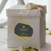 王室の金ゴールド&ニカエレガントイスラーム結婚式の引き出物 ラウンドシール