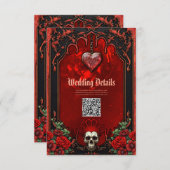 王室の闇、ゴシックのハートとスカル。 エンクロージャーカード (正面/裏面)