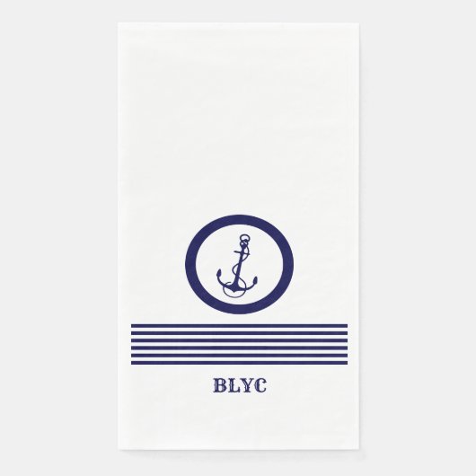 王室の青航海の船いかりストライプ類 (正面)