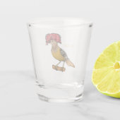 王室の飛鳥イラストレーション ショットグラス (裏面)