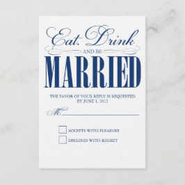 王室の食べドリンク&ビー結婚したズ |応答カード 出欠カード