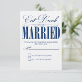 王室の食べドリンク&ビー結婚したズ |応答カード 出欠カード (スタンド正面)