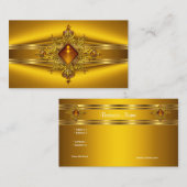 王室の黄エレガント金ゴールドリッチ華美宝石 名刺 (正面/裏面)