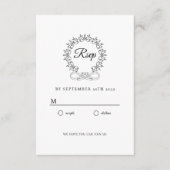 王室の, エレガントWedding RSVP エンクロージャーカード (正面)