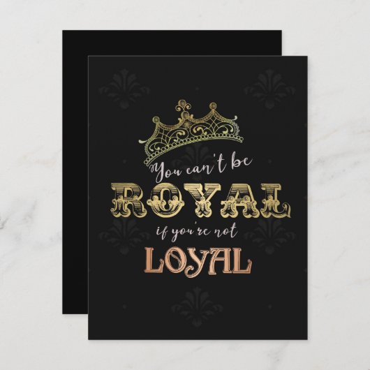 王室の 招待状 (正面/裏面)