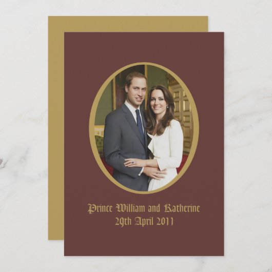 王室の 招待状 (正面/裏面)