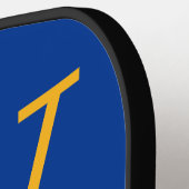 王室の&金ゴールドカレッジモノグラムピックボールパドル ピックルボールラケット (左詳細)