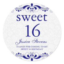 王室の – 青トーンエレガントフローラレースホワイトダマスク