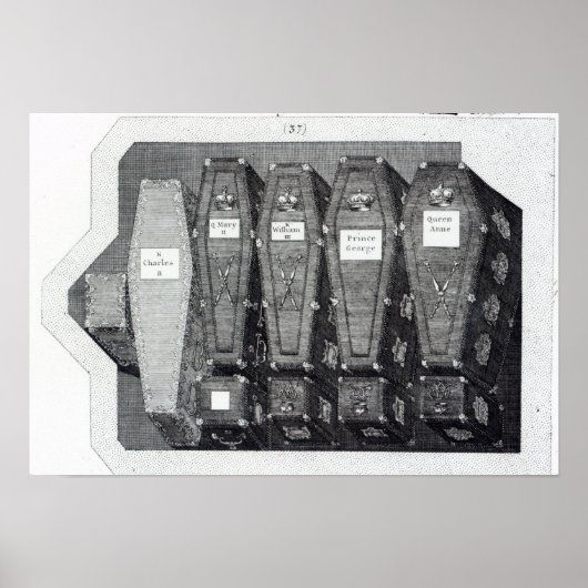 王室のCoffins at Westminster Abbey ポスター (正面)