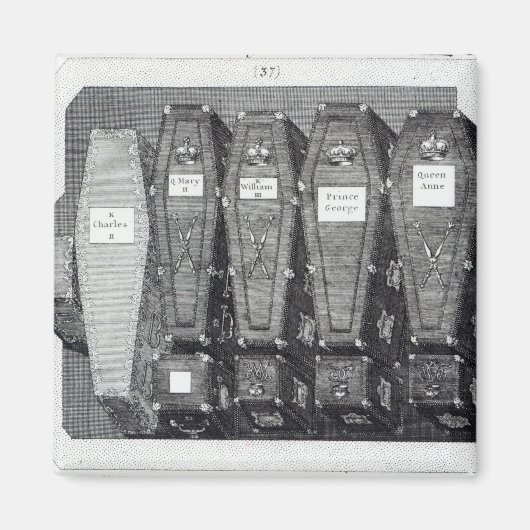 王室のCoffins at Westminster Abbey マグネット (正面)