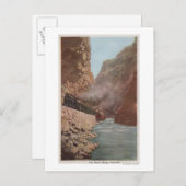 王室のGorge, CO – 川沿いの列車の景色 ポストカード (正面/裏面)