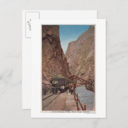 王室のGorge, CO – 橋のぶら下がった眺め ポストカード (正面/裏面)