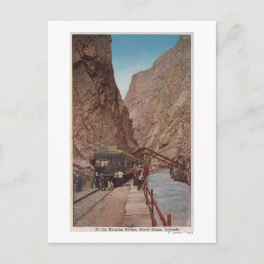 王室のGorge, CO – 橋のぶら下がった眺め ポストカード (正面)