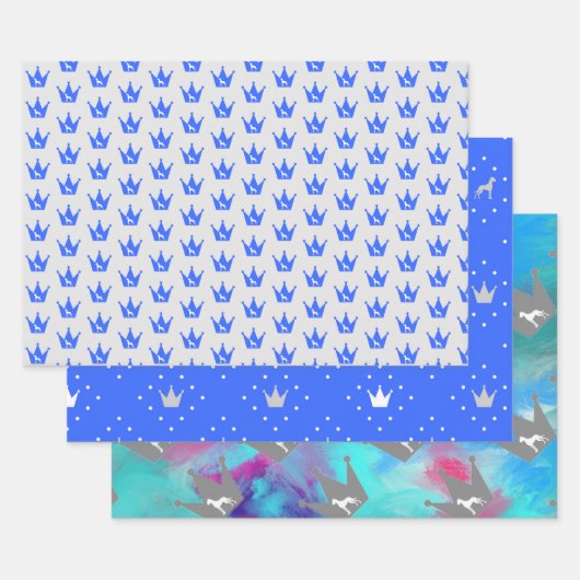 王室のGreat Danes Graphical ラッピングペーパーシート (セット)