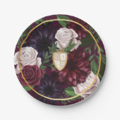 王室のMuse中世ファンタジークレスト&フローラ結婚 ペーパープレート (正面)