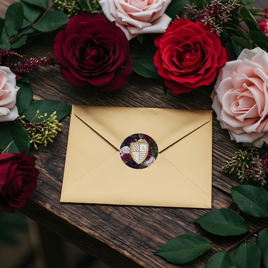 王室のMuse中世ファンタジークレスト&フローラ結婚 ラウンドシール