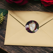 王室のMuse中世ファンタジークレスト&フローラ結婚 ラウンドシール