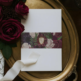 王室のMuse中世ファンタジークレスト&フローラ結婚 招待状ベリーバンド