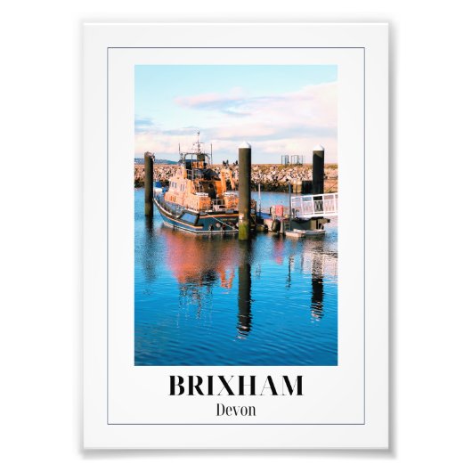 王室のNational Lifeboat Institute, Brixham, Devon フォトプリント (正面)