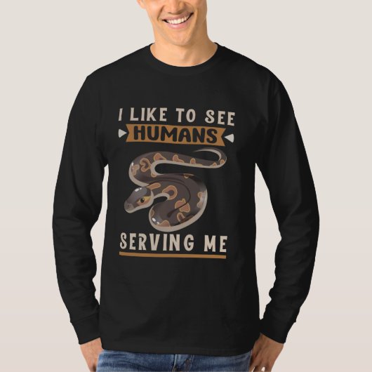 王室のPythonアクセサリー寝具スネーク加湿器B Tシャツ (正面)