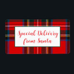 王室のStewart Christmas Plaid Santa PERSONALIZATION ラベル<br><div class="desc">王室のStewart Christmas Plaid PERSONALIZE私は愛し絵を描てデザイン!私の作品を楽しむお願い。</div>