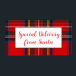 王室のStewart Christmas Plaid Santa PERSONALIZATION ラベル<br><div class="desc">王室のStewart Christmas Plaid PERSONALIZE私は愛し絵を描てデザイン!私の作品を楽しむお願い。</div>